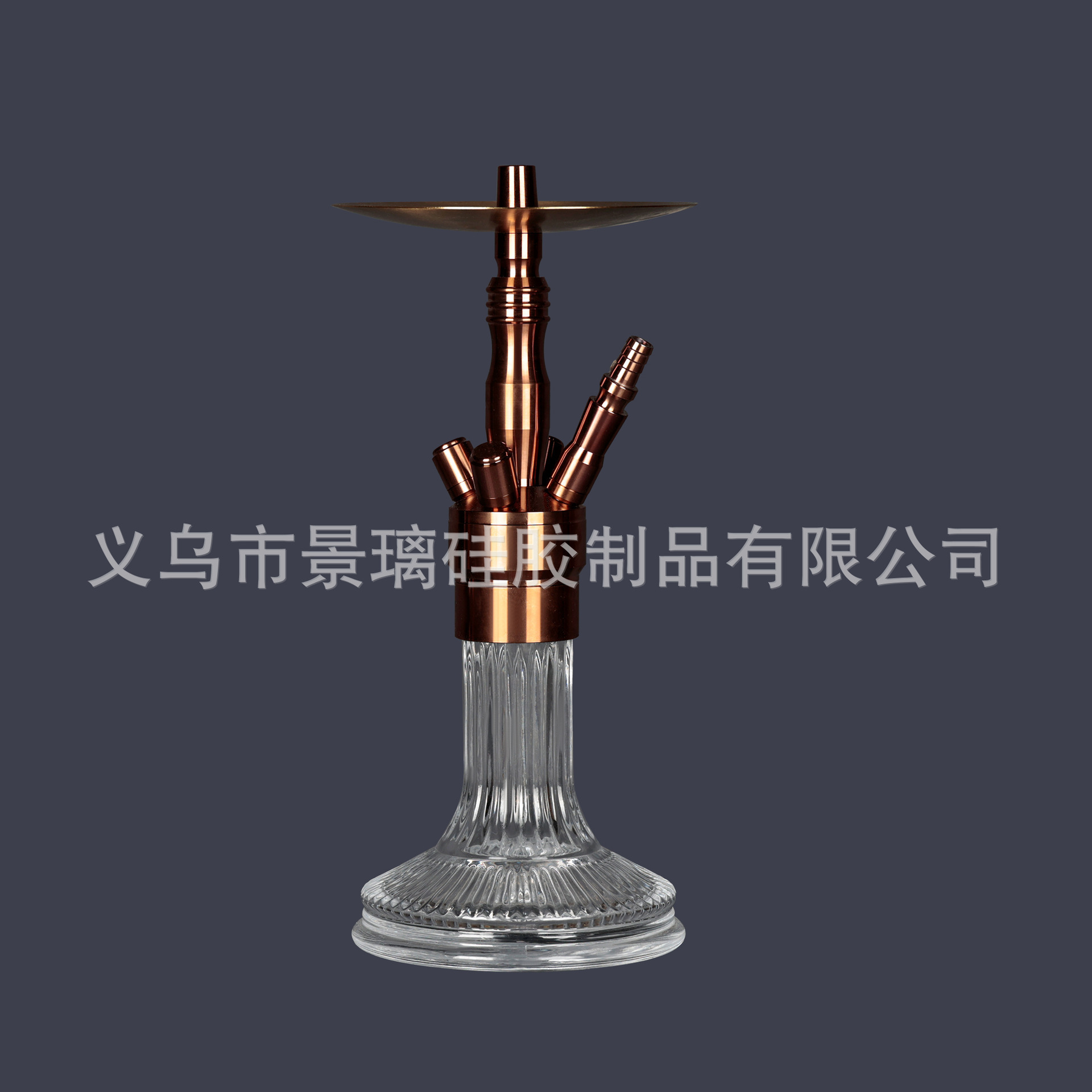 High Quality Bar Hot Selling Smoking Accessories Shisha Aluminium Body Glass Bottle Custom Logo 39.5 cm Shisha Hookah