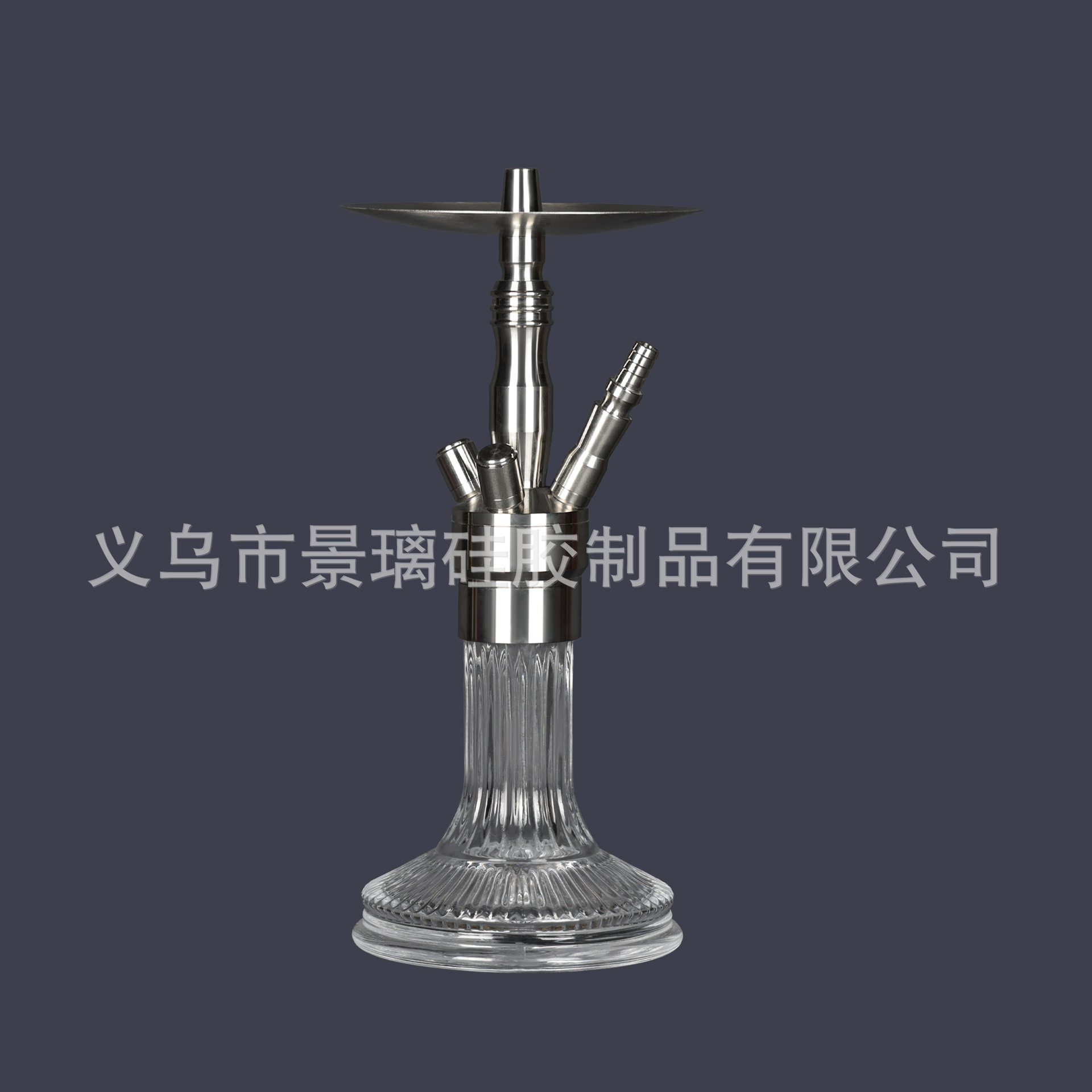 High Quality Bar Hot Selling Smoking Accessories Shisha Aluminium Body Glass Bottle Custom Logo 39.5 cm Shisha Hookah