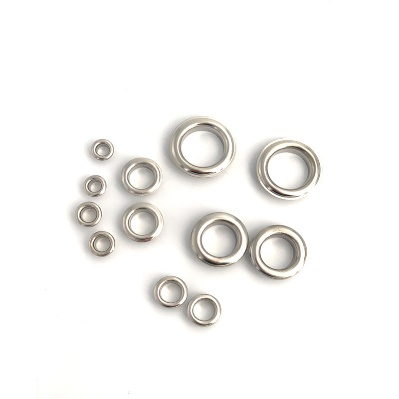 Stainless steel  Silver 4mm/5mm/6mm/7mm/8mm/10mm in stock Grommet Eyelet With Washer for Leather Craft Shoes Belt ship canvas