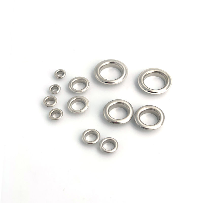 Stainless steel  Silver 4mm/5mm/6mm/7mm/8mm/10mm in stock Grommet Eyelet With Washer for Leather Craft Shoes Belt ship canvas