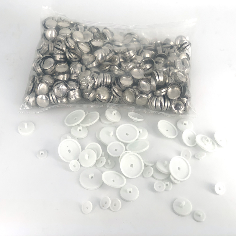 plastic bottom Fabric Covered  Button blank Aluminium DIY Sewing  Fabric cover button for Clothes