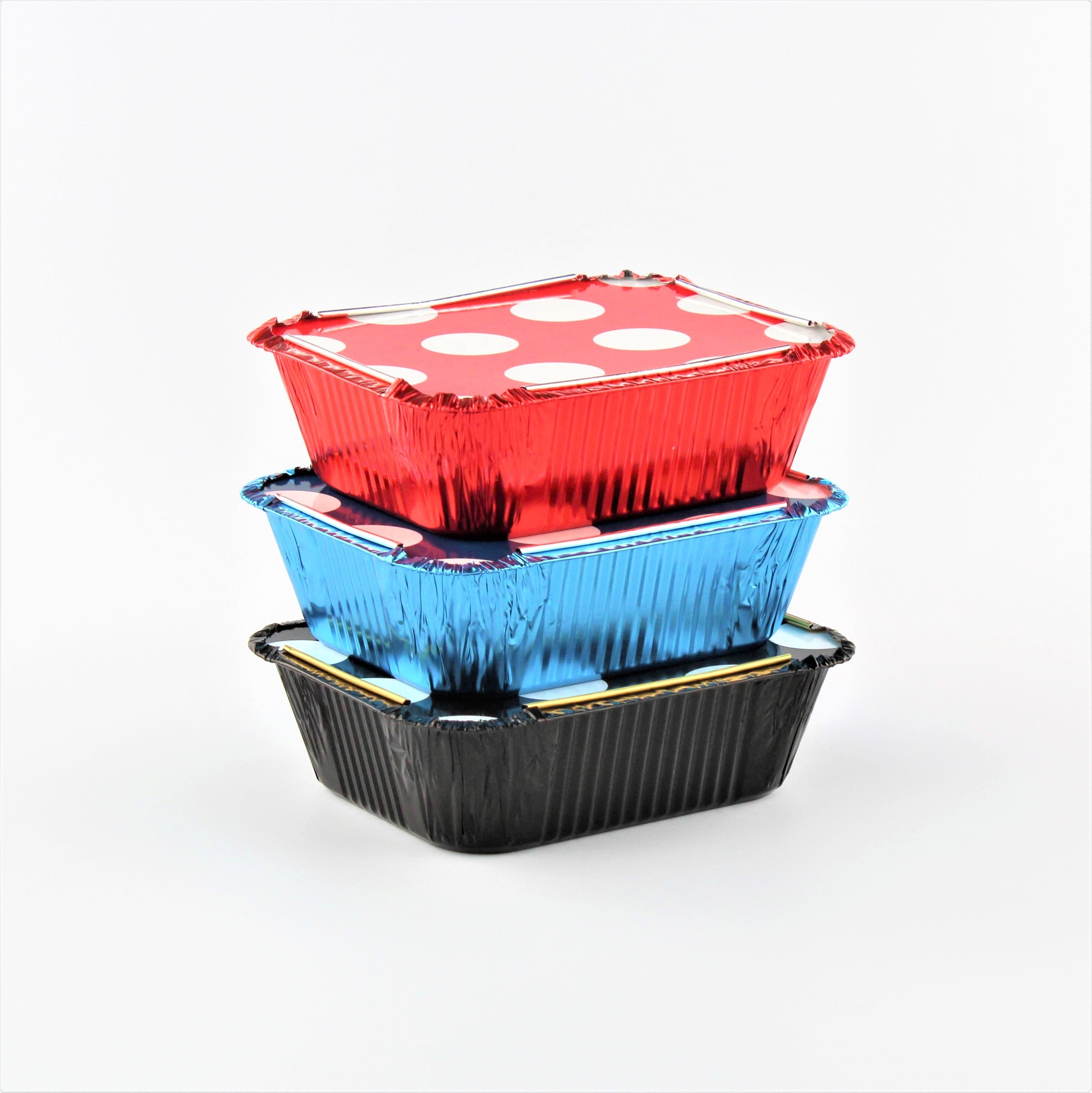 Smoothwall disposable aluminum foil food tray container BBQ grilled food fast food serving tray with lid