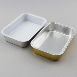 Smoothwall disposable aluminum foil food tray container BBQ grilled food fast food serving tray with lid