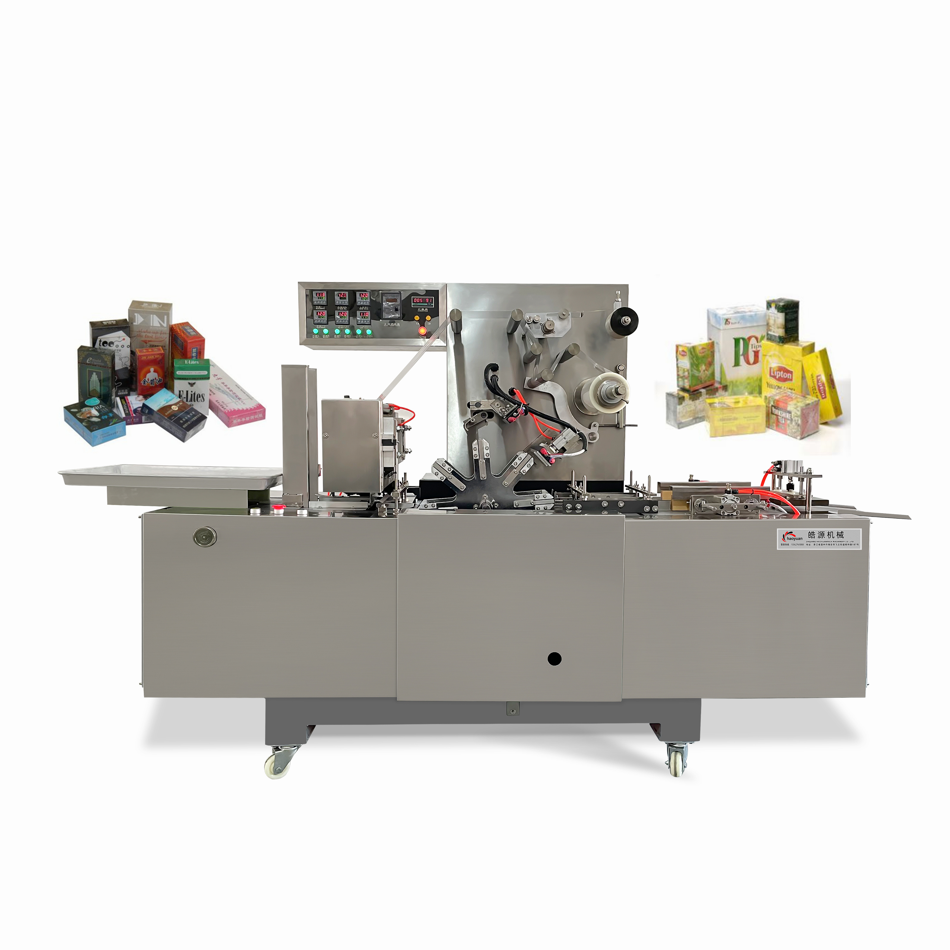 HY-350 Candy Automatic 3D Cellophane Packing Bar Soap Wrapping Machine 30-50bags/min