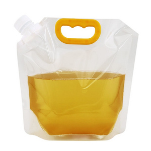 Supply Eco friendly 5l plastic water bag stand up pouch with spout bag plastic drink bag 5L spout pouch for food liquid