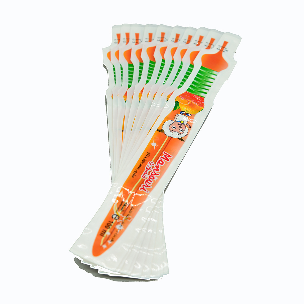 Shandong Qingdao Plastic popsicle wrapper, gravure printing popsicle bags, special shaped pouch