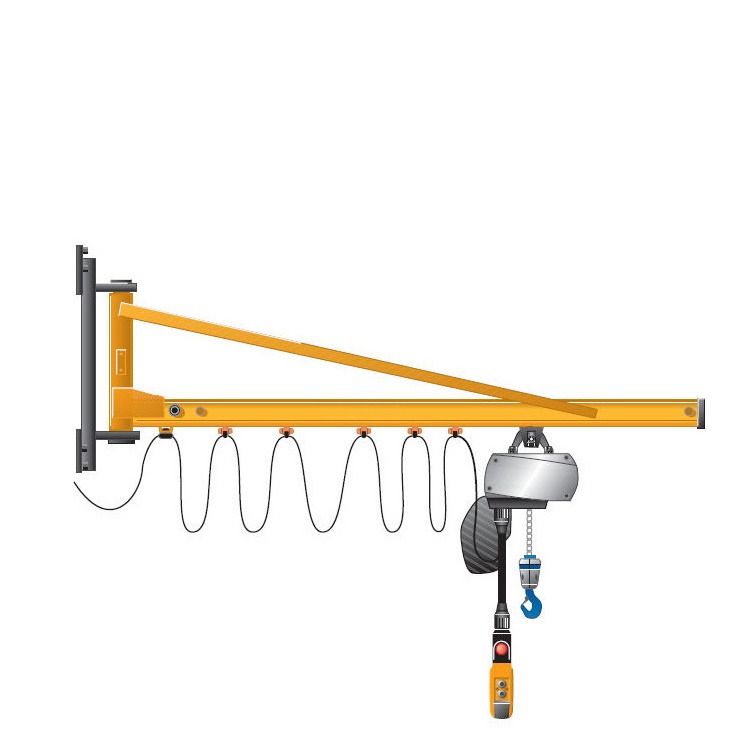 Customized design 3 tons wall traveling jib crane with remote control