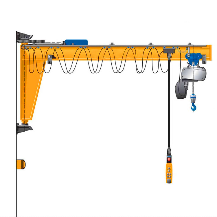 Customized design 3 tons wall traveling jib crane with remote control