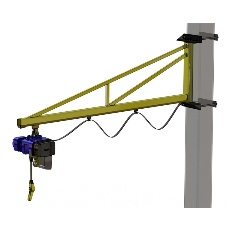 Customized design 3 tons wall traveling jib crane with remote control