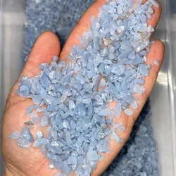 NATURAL ANGELITE GEMSTONE CHIPS WHOLESALE ANGELITE CHIPS FOR HEALING AND DECORATION GEMSTONE CHIPS FROM WELLNESS CRYSTAL