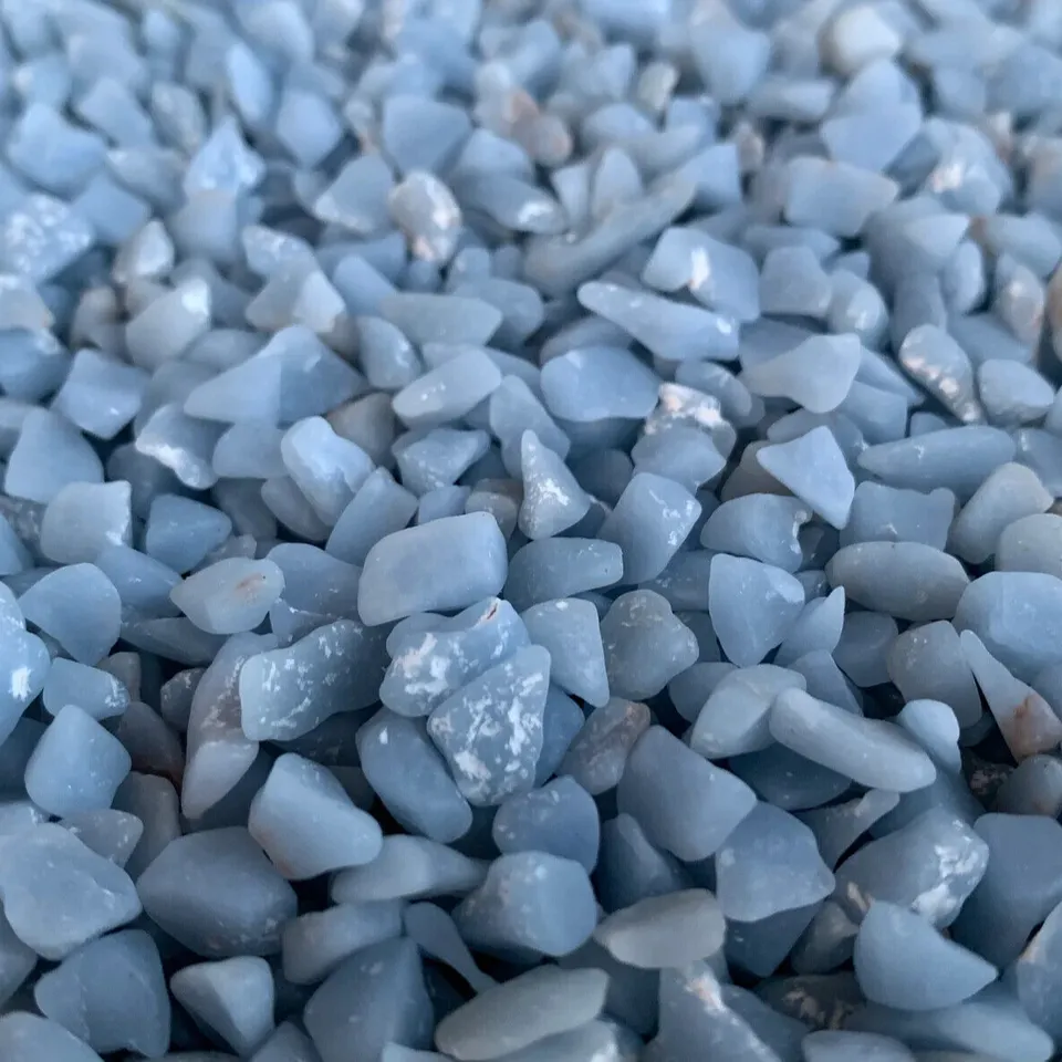 NATURAL ANGELITE GEMSTONE CHIPS WHOLESALE ANGELITE CHIPS FOR HEALING AND DECORATION GEMSTONE CHIPS FROM WELLNESS CRYSTAL