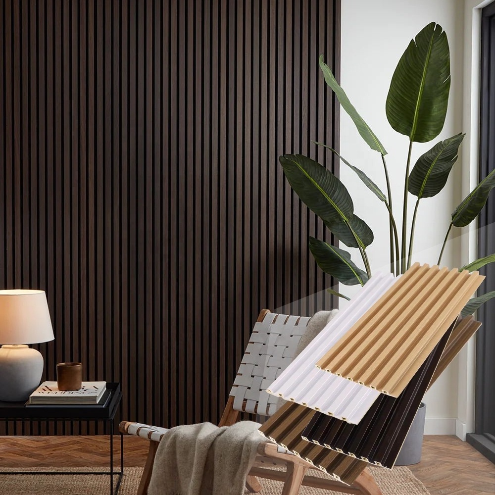 Factory Price Wpc Cladding Wood Plastic Composite Indoor Wpc Wall Panel Wpc Building Materials 3d Fluted Wall Panel Wood