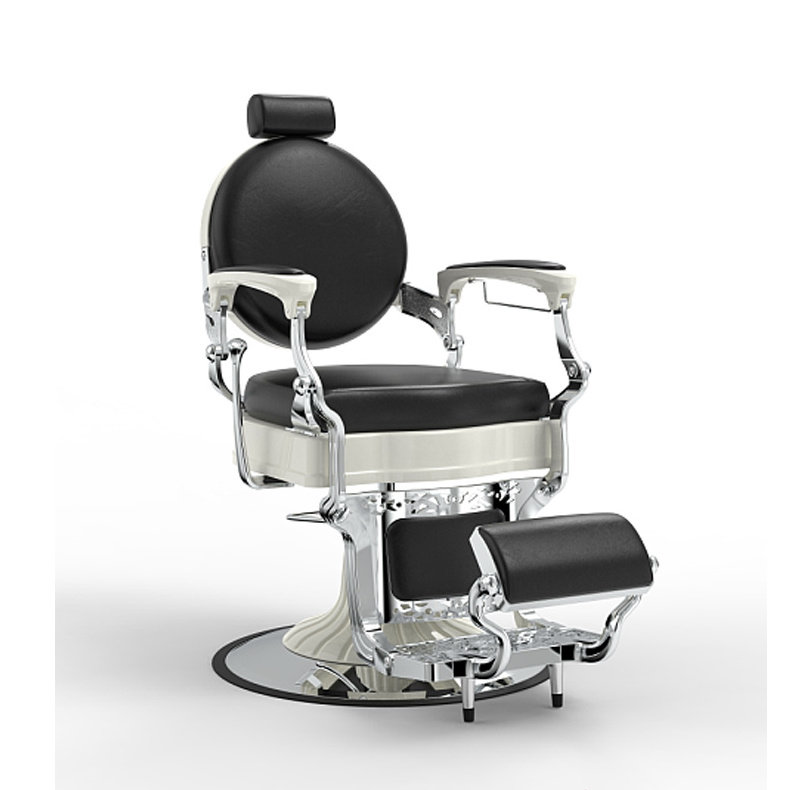 Luxury style beauty white hand barber chair for salon barber shop