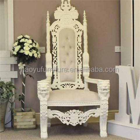 new product antique silver or golden king lion throne chair