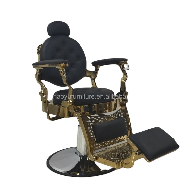 second hand golden barber chair for sale hair salon equipment barber chair