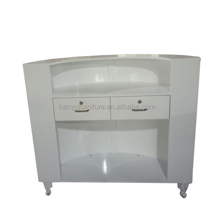 small salon reception desk with led pink modern reception desk for salon