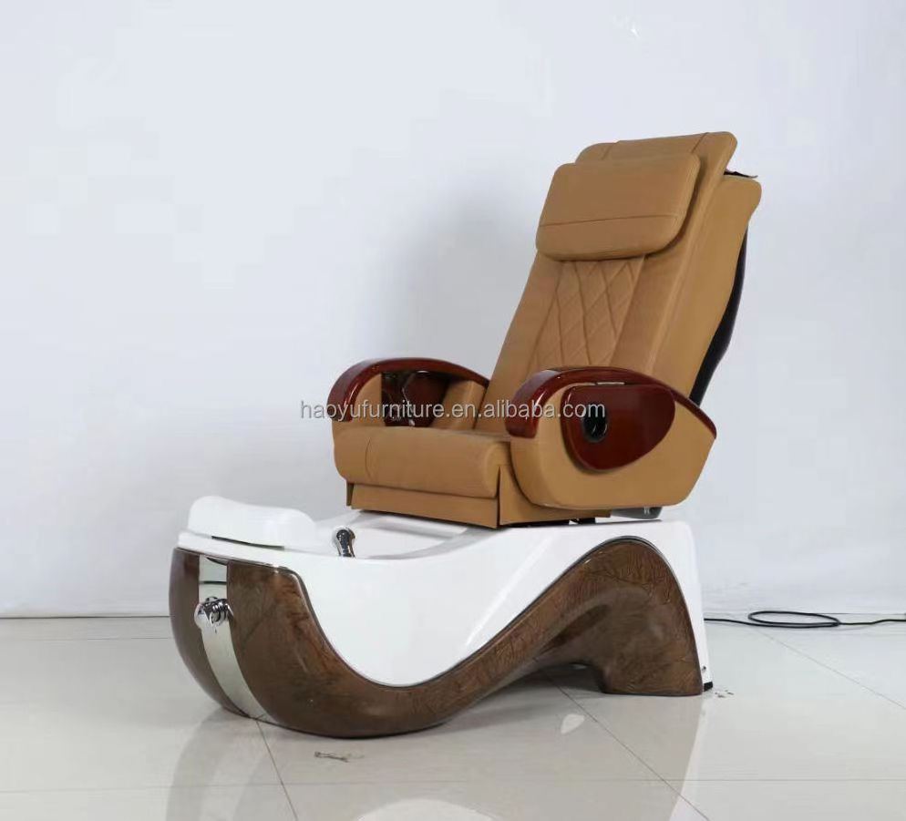 brown leather pedicure chair for nail tech lexor pedicure electric spa chair