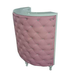 small salon reception desk with led pink modern reception desk for salon