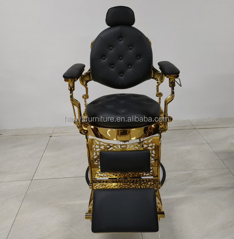 second hand golden barber chair for sale hair salon equipment barber chair