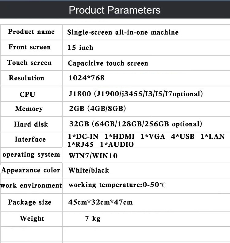 Dlsum POS 15  Inch Touch Screen All in One POS Cash Register for Supermarket