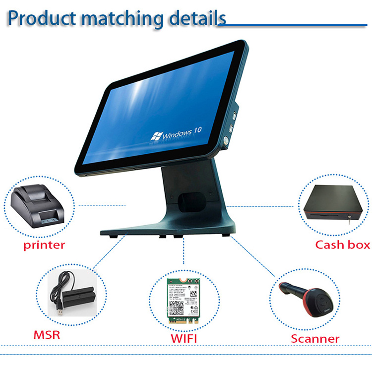 15.6 inch windows POS systems POS machine cash register machines price for business