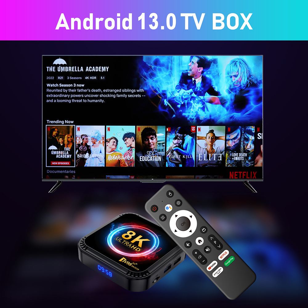 8K 4K OTT IPTV M3U Best TV98 RK3528 android 13 set top box uhd-ott.xyz For Smart TV Android Box