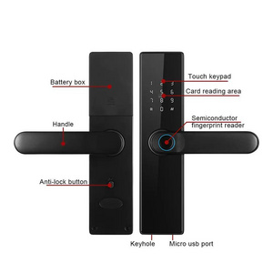 new design smart locks for panel front tuya bluetooth front panel smart door lock  code pad with doorbell