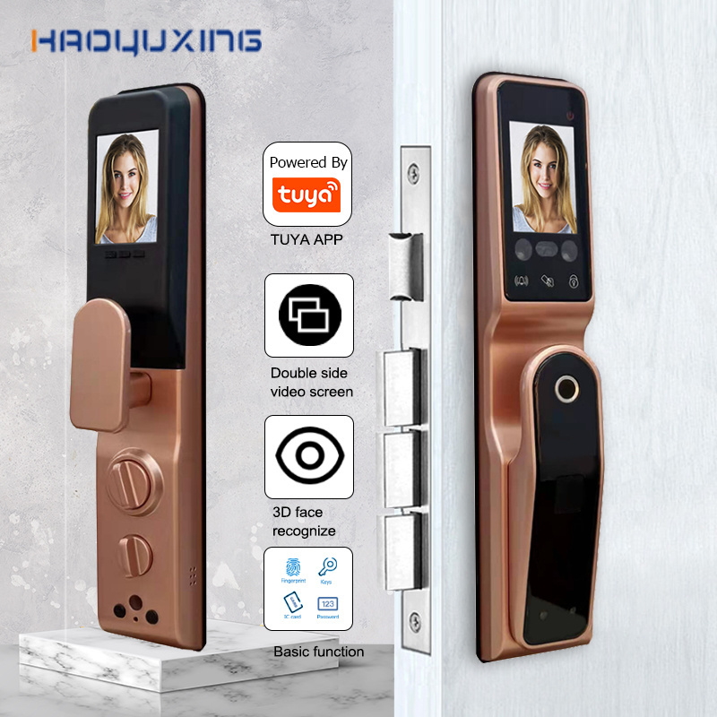 2023 smart lock double sided ttlock screen door smart door lock wifi with 3d face recognition lock