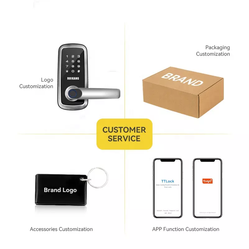 digital fingerprint deadbolt handle smart door lock smart lock keyless entry deadbolt gate door smart lock APP