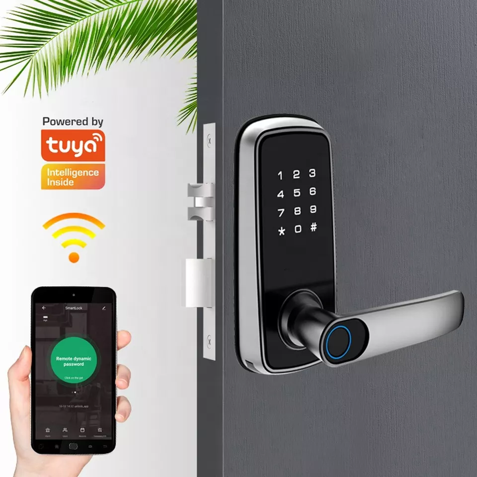 europe 2023 smart deadbolt lock with handle set and with hub ttlock ospon deadbolt digital smart lock alexa app