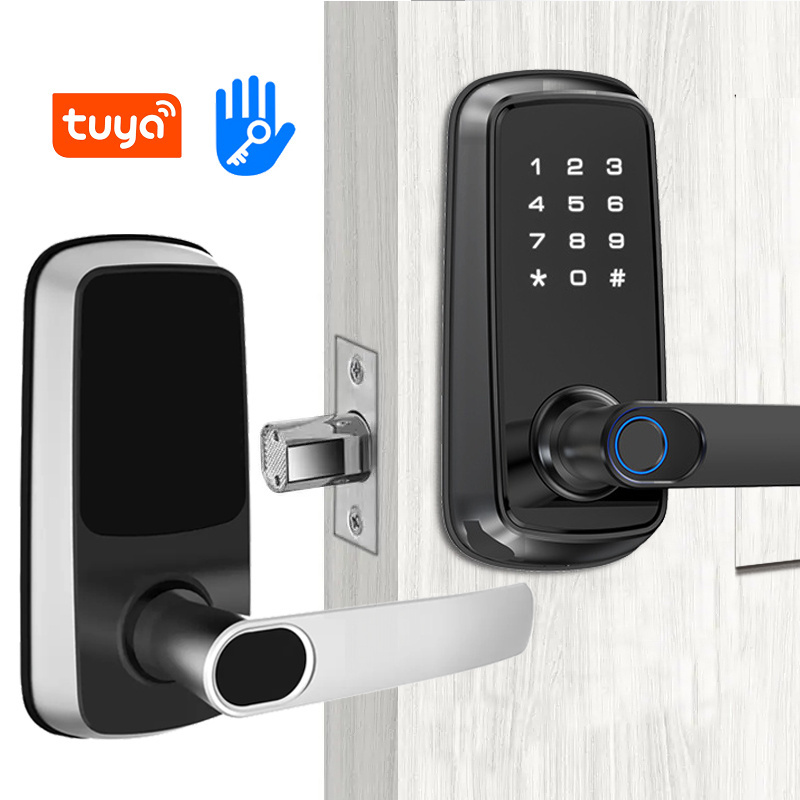 europe 2023 smart deadbolt lock with handle set and with hub ttlock ospon deadbolt digital smart lock alexa app