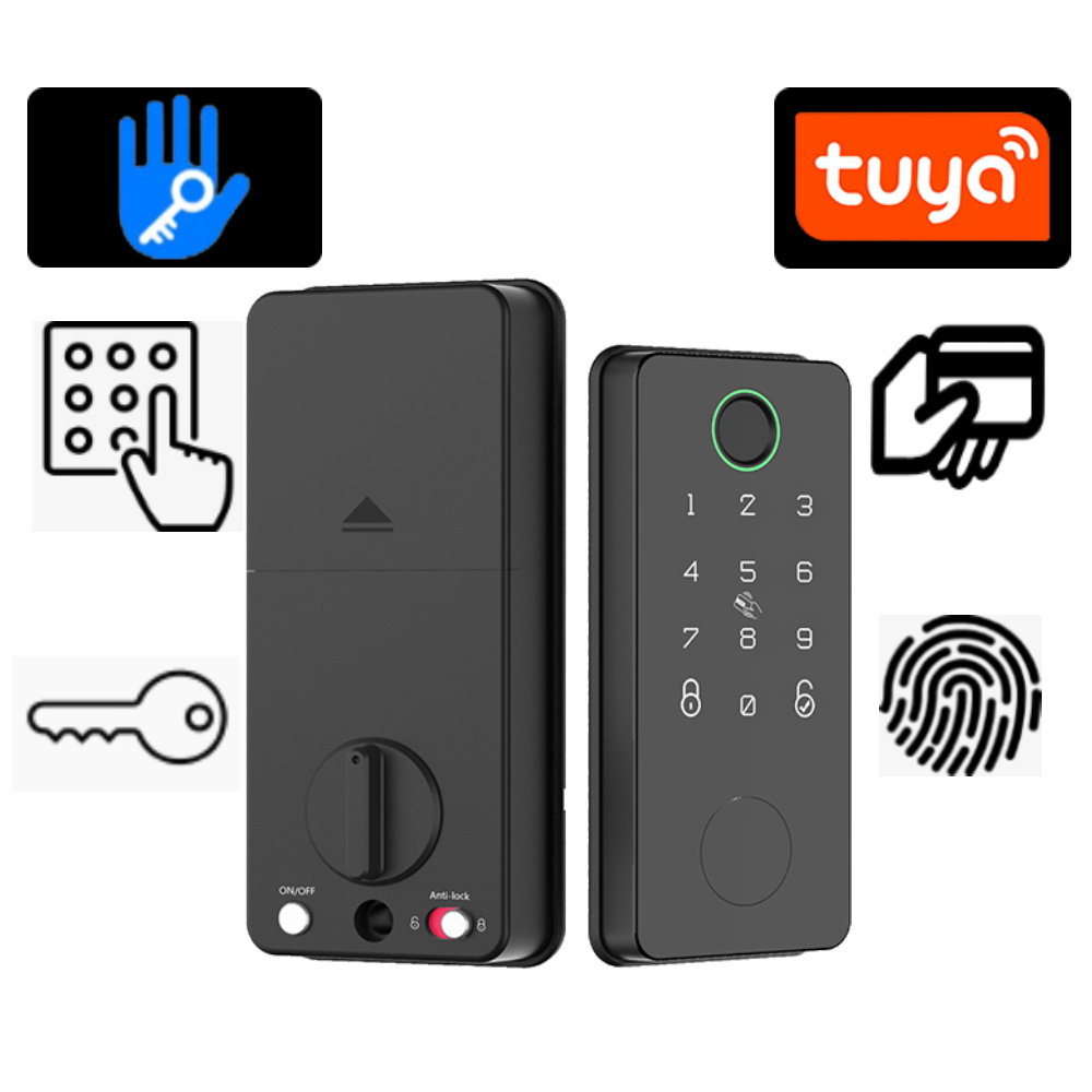 deadbolt smart door lock finger print padlock smart deadbolt lock tuya with wifi bluetooth digital ttlock