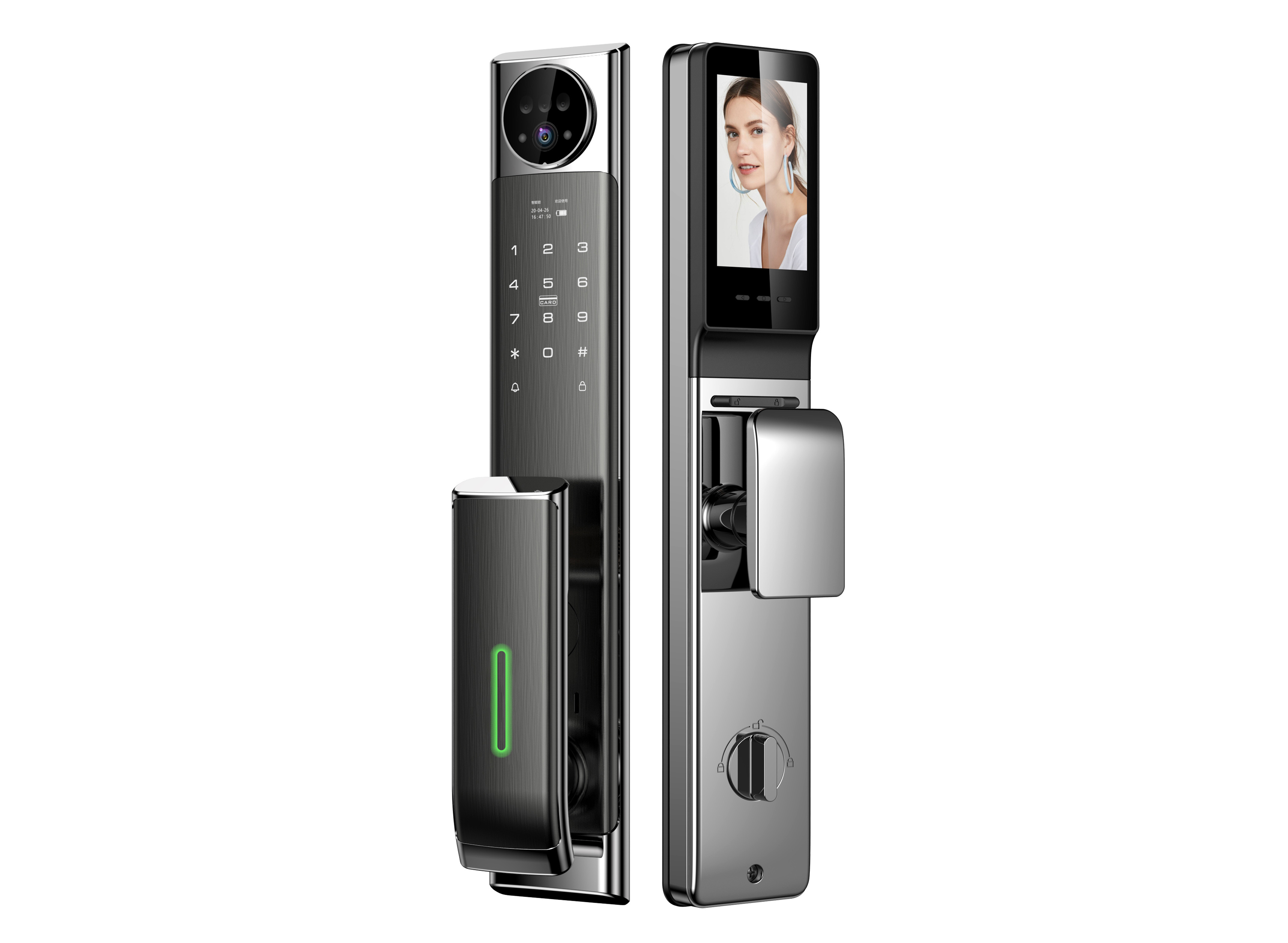 best sale 3D face recognition smart gate lock with intercom Automatic TUYA wifi remote unlock