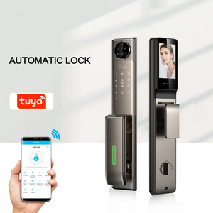 best sale 3D face recognition smart gate lock with intercom Automatic TUYA wifi remote unlock