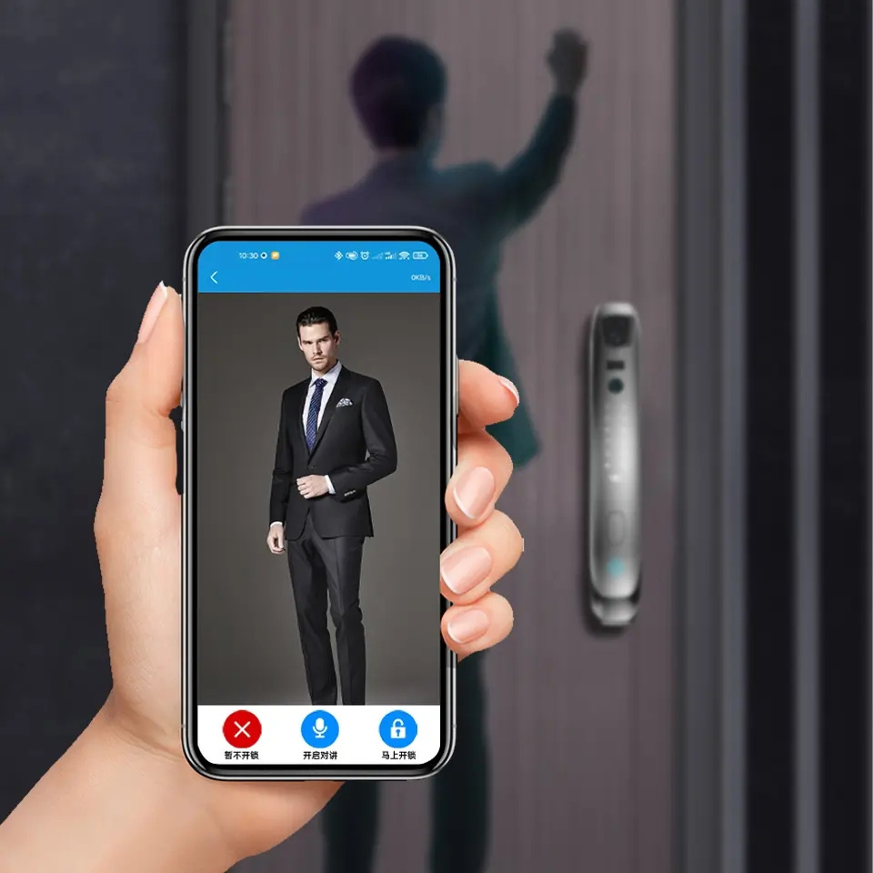 Hyundai brand 2023 New Style USMART GO 3D Face Recognition Full Automatic Fingerprint Digital Smart Door Lock