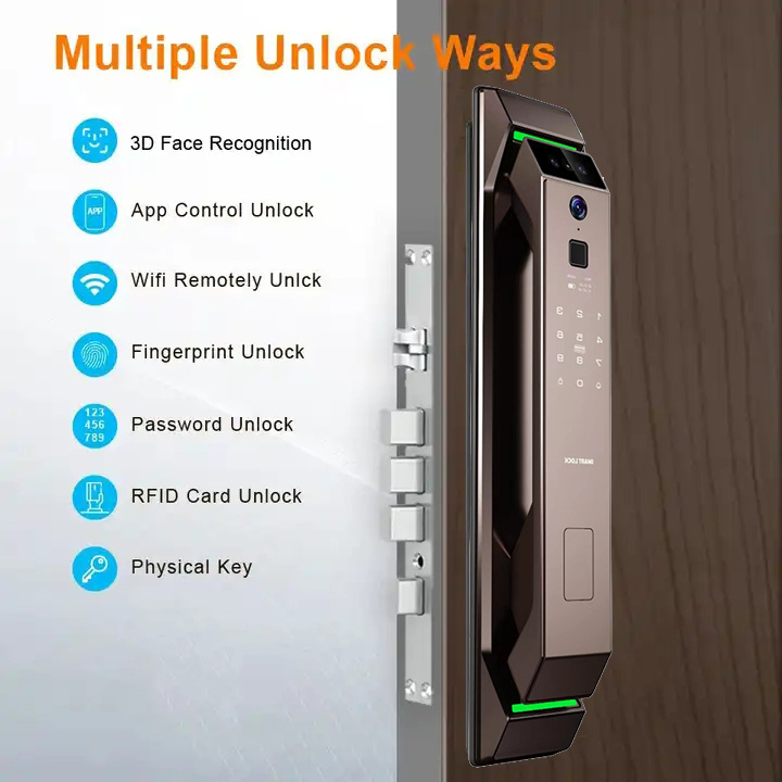 Electronic Automatic Smart Door Lock with Camera Smart Fingerprint Digital Password  Wifi Locks door lock