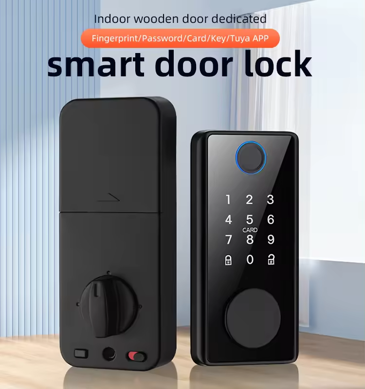 American indoor deadlock smart door lock APP digital password fingerprint electronic automatic door lock