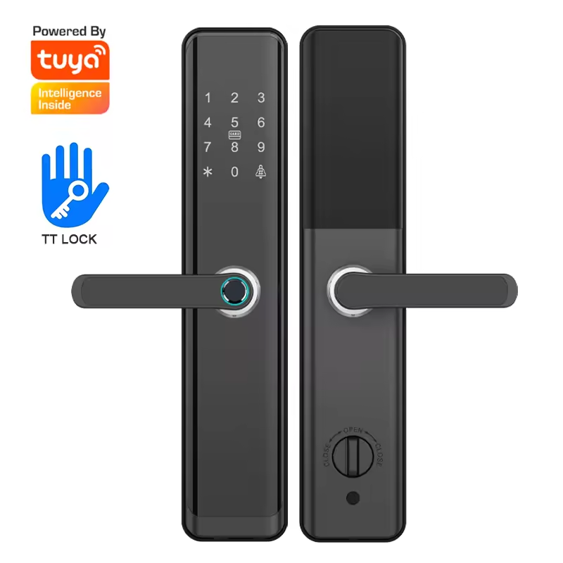 Biometric Fingerprint Automatic Smart Door Lock Tuya WIFI App Smart Lock USB Carging Combination Lock with Handle