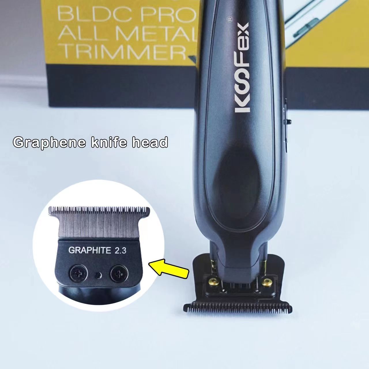 2023 Pro Electric BLDC Hair Clipper Multifunctional Brushless Motor Hair Trimmer With Black Graphite Blades