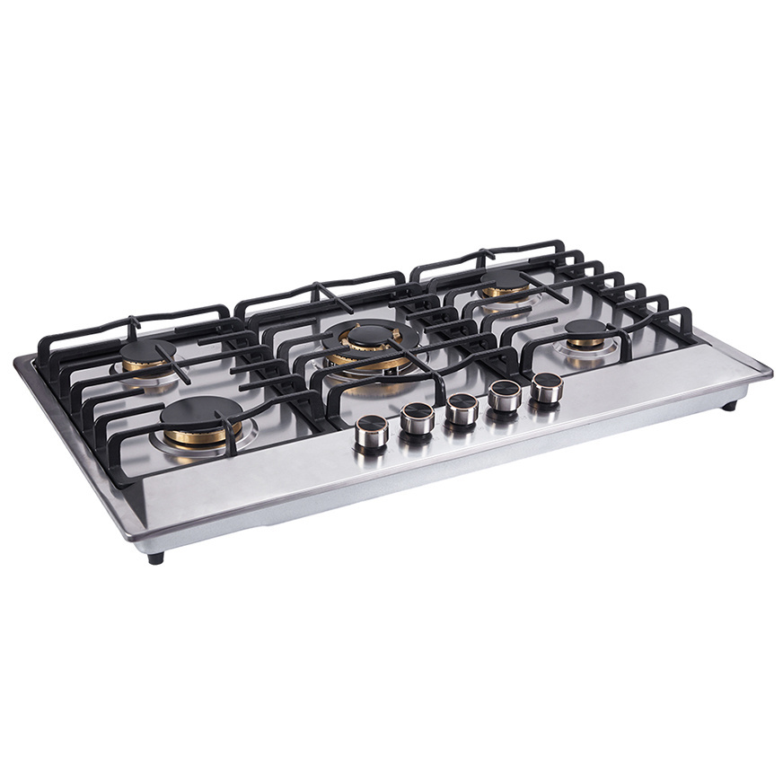 Easy to clean gas cooker built in gas hob 36 inches desktop & embedded type gas hob 5 burner