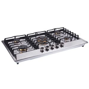 Easy to clean gas cooker built in gas hob 36 inches desktop & embedded type gas hob 5 burner