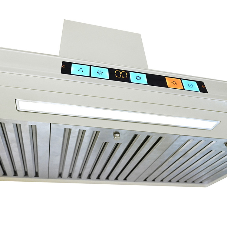 New Coming Custom Or Standard Colorful LED light 90cm T- shape Range Hood Cooker Hood For Kitchen