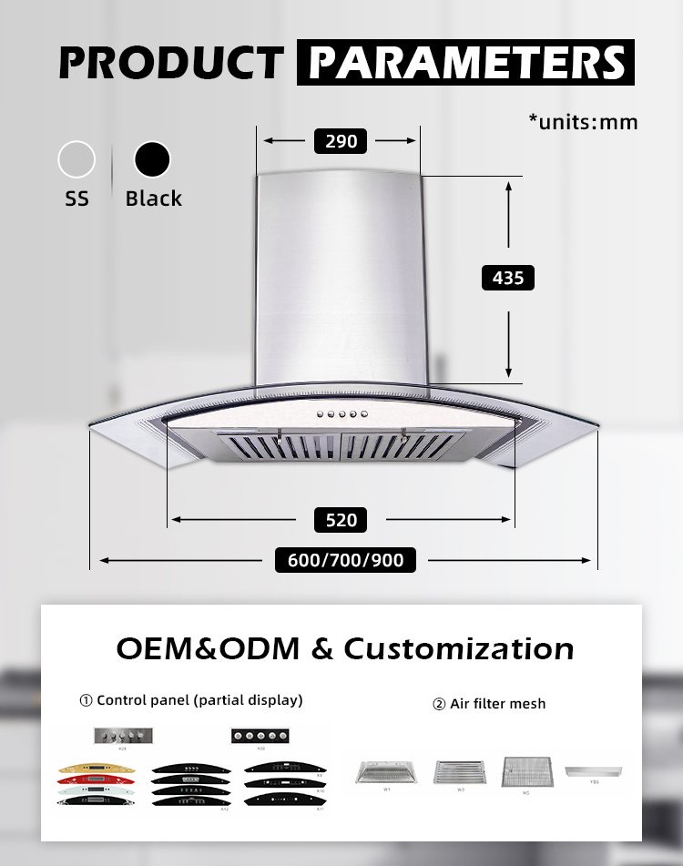 smart 90 cm range hoods stainless steel auto clean chimney wall mounted kitchen smoke extractor range hoods