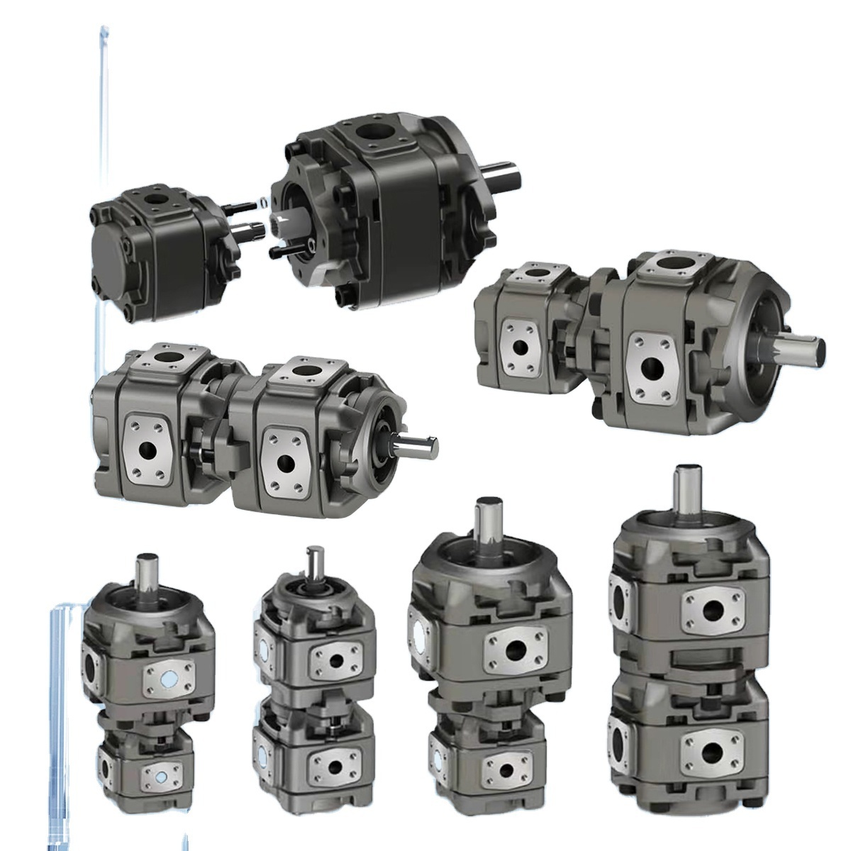 High Quality Tandem Eaton Pressure Hydraulic Parts Rexroth Tractor Gear Pump