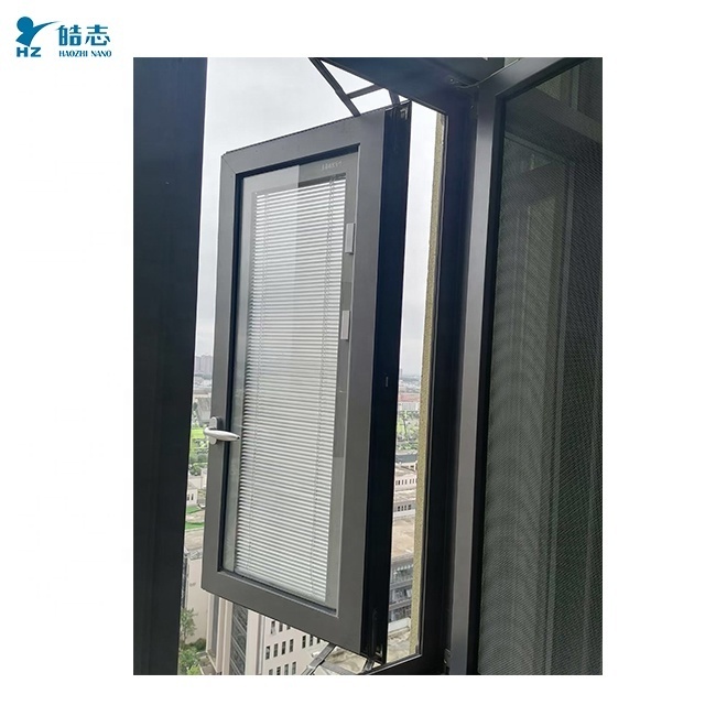 Automatic Control Electric Glass Blind Aluminium Frame  Magnetic Shutter Blinds Double Glass