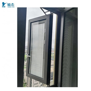 Automatic Control Electric Glass Blind Aluminium Frame  Magnetic Shutter Blinds Double Glass