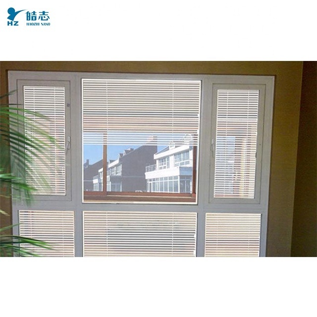 Automatic Control Electric Glass Blind Aluminium Frame  Magnetic Shutter Blinds Double Glass