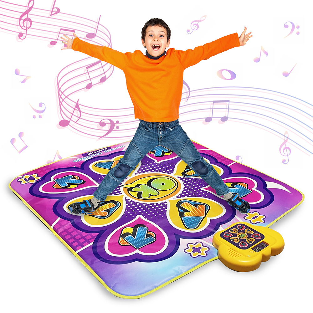 Girls indoor plastic educational sports musical folding electronic kids dance mat toy