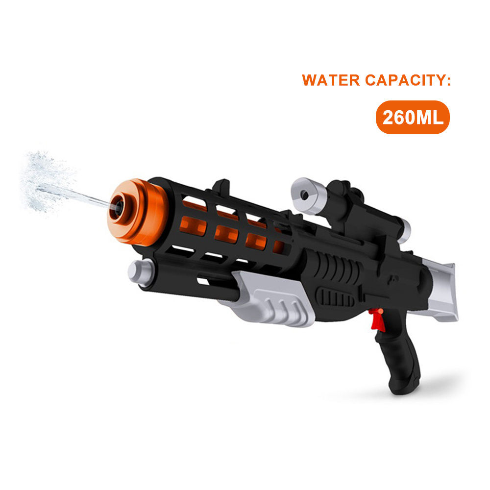 Kids summer long range shooting black military series plastic toy water gun