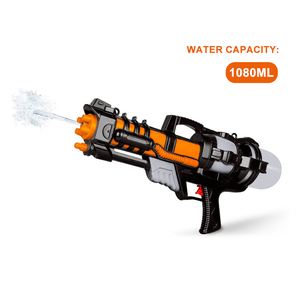 Kids summer long range shooting black military series plastic toy water gun